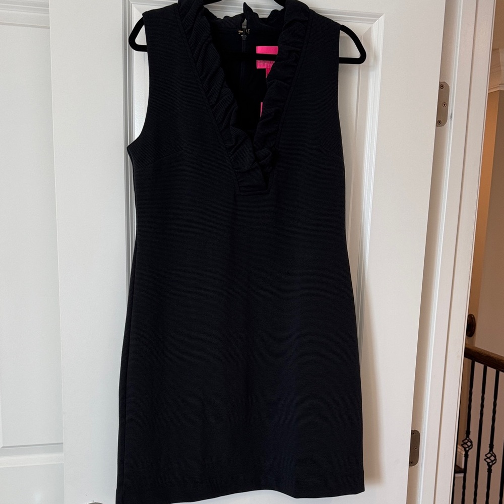 Lilly Pulitzer Black Ruffled Mini Dress